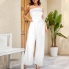 Custom Individualized Bandeau Tie Waist Long Jumpsuit