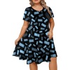 Short-Sleeved Fitted Dress