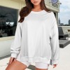 Custom Personalized Women's Crew Neck Long Sleeve Side Zipper Sweatshirt