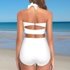 All-Over Print Women's High-Waisted Halter Bikini Set