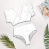 Custom Personalized Women's V-Neck Ruffle Sleeve Bikini Set