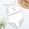 All-Over Print Women's High-Waisted Halter Bikini Set