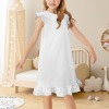Custom Personalized Short Sleeve Ruffle Hem Girls Dress