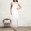 Custom Specialized Round Neck Sundress Pocket Maxi Dress