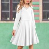 Custom Personalized Long Sleeve Cross Back Girls Dress