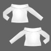 Custom Personalized Off Shoulder Double Lined Long Sleeve T Shirts
