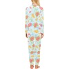Women's Round-Neck Long Pajama Set(Model Sets 07)