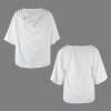 Custom Individualized Women's Draped Neck Flare Sleeve Blouse