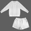 Custom Personalized Long Sleeve Fleece Sweatshirt & Drawstring Shorts Set