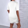 Custom Personalized Short Sleeve Round Neck Split Hem Top & Shorts Set