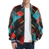 Men's Striped Trim Bomber Jacket