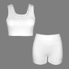 Custom Individualized Square Neck Tank Tops High Waist Shorts Sports Set