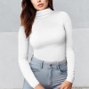 Custom Personalized Women's Turtleneck Slim Long Sleeve T-Shirt