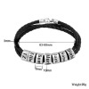 Braided rope bracelet with beads