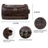 Dark Brown PU Toiletry Bag (Two Side Custom)（Made In USA）