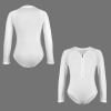Girls' Long Sleeve Zipper One-Piece Swimsuit