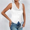 Custom Specialized Women's V-Neck Sleeveless Button Pocket Vest