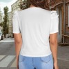 Custom Individualized Women's Round Neck Puff Sleeve T-Shirts