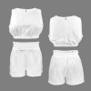 Custom Individualized Sleeveless Crop Tank Top & High Waist Pocket Shorts Set