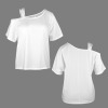 Custom Personalized Women's One Sided Cold Shoulder T-Shirt