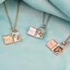 Laser Engraved Text Necklace with Picture