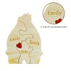 Wooden Bear Family Puzzle with 3 Names (Made In USA)