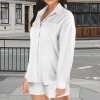 Custom Individualized Long Sleeve Button Down Shirt & Drawstring Pocket Shorts Set