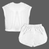 Custom Personalized Short Sleeve Lapel Half Zip Top & Drawstring Shorts Set