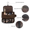 Dark Brown PU Toiletry Bag (Front Custom)（Made In USA）