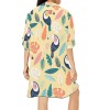 Chiffon Shirt Dress Cover Up (H52)