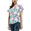 All Over Print T-Shirt for Women (Solid Color Collar) (T40)(Made In Queen)