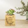 Mini Square Wooden Flower Pot (Made In USA)