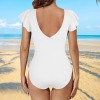 Women's Ruffle Sleeve One-Piece Swimsuit