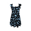 Square-Neck Ruffled Backless Dress