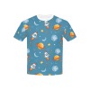 Kids' All Over Print T-Shirt with Solid Color Neck (Model T40)(Made In Queen)