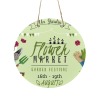 Round Wooden Door Sign 11.8''