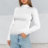 Custom Personalized Women's Turtleneck Slim Long Sleeve T-Shirt