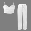 Custom Individualized V-Neck Crop Cami Top & Tie Waist Pants Set