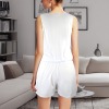 Custom Individualized Women's Round Neck Tank&Shorts Pajama Sets