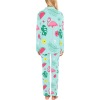 Women's V-Neck Long Pajama Set (Model Sets 02)
