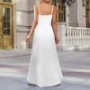 Custom Personalized Women's Spaghetti Strap V Neck Split Maxi Dress