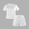Custom Specialized Women's Short Sleeved String Pajama Sets