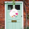 Round Wood Door Hanging Sign 9.84''