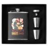 8oz Black Leather Hip Flask
