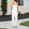 Custom Personalized Round Neck Pleated Cami Jumpsuit