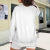Custom Personalized Women's Crew Neck Long Sleeve Side Zipper Sweatshirt