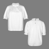 Custom Individualized Women's Ruffle Short Sleeve Frill Trim Blouses