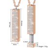 Retractable Engraved Double-layer diamond Necklace Bar