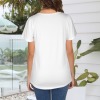 Custom Personalized Round Neck Pleated Short Sleeve T-Shirt