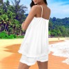 Custom Specialized Tassel Trim Backless Cami Top & Elastic Waist Shorts Set
